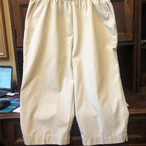 Khaki Wash and Wear Pedal Pushers